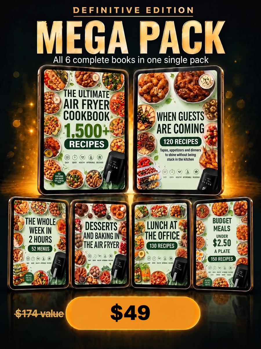 Mega Pack: all 6 complete air fryer books for $49 ($174 value)